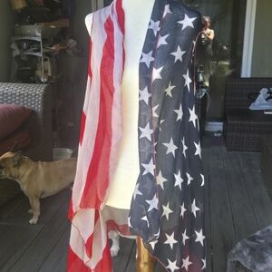 UNBRANDED American Flag Scarf/Cardigan/vest OS, Great Condition
